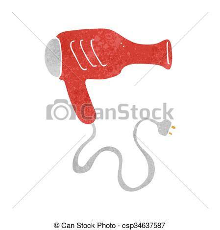 449x470 Freehand Retro Cartoon Hair Dryer.