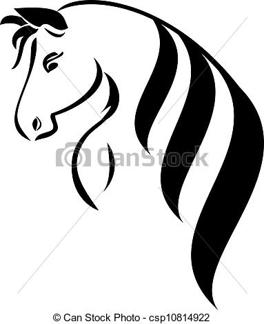 383x470 Head Horse With Beauty Hair Logo Vector.