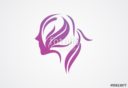 500x342 Woman Hair And Skin Care Logo Vector Stock Image And Royalty Free