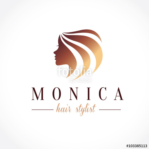 500x500 Beauty Woman Hair Salon Logo Template Stock Image And Royalty