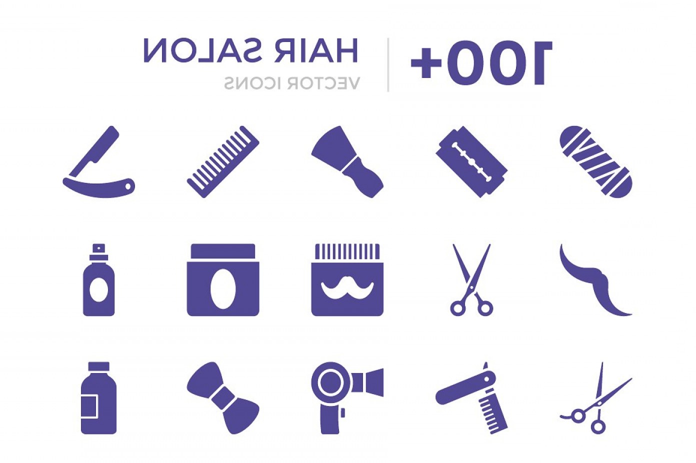 1392x926 Hair Salon Vector Icons Orangiausa
