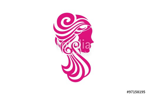 500x324 Woman Beauty Hair Salon Abstract Logo Stock Image And Royalty