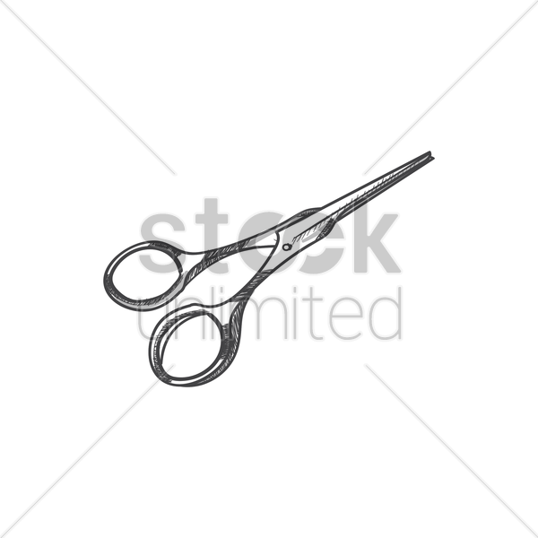 600x600 Hair Cutting Shears Vector Image