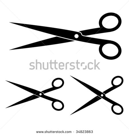 450x470 Stylist Scissors Vector