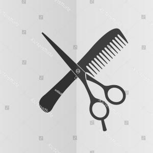 300x300 Barber Scissors Vector Icon On White Sohadacouri