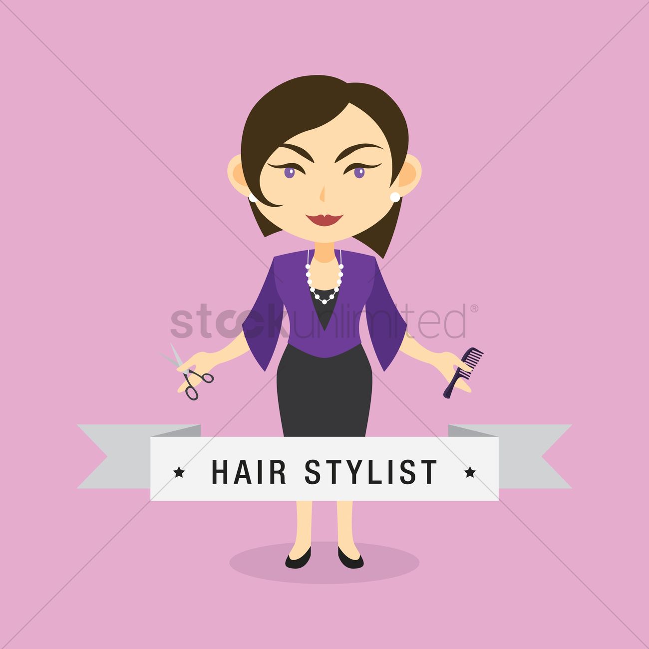 1300x1300 A Hair Stylist Vector Image
