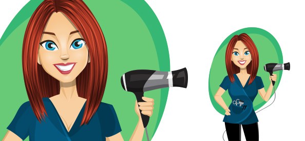 594x274 Vector Female Hairstylist