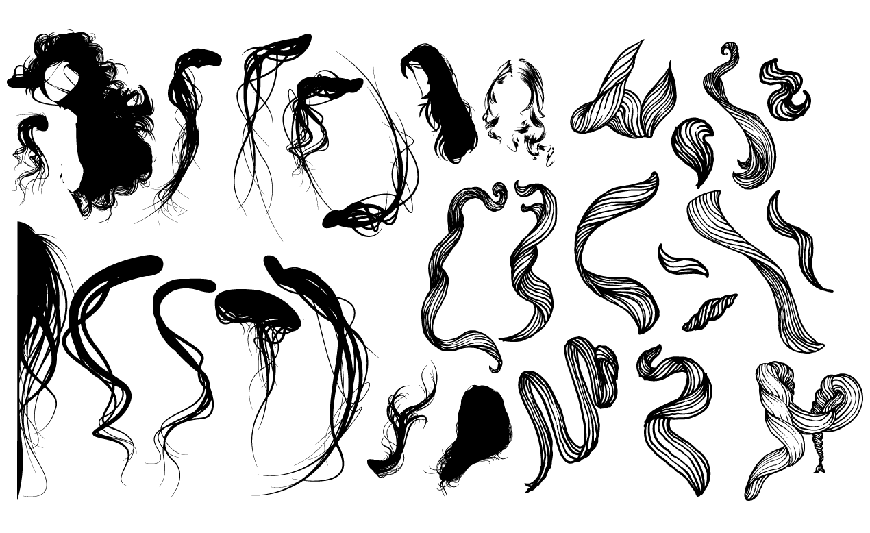 1270x778 Hair Vector Pack