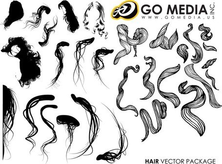 455x336 Free Go Media Produced Vector Female Hair Series Clipart And