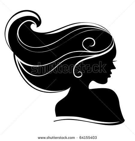 450x470 Hair Silhouette Vector Free Vector Download (5,670 Files) For