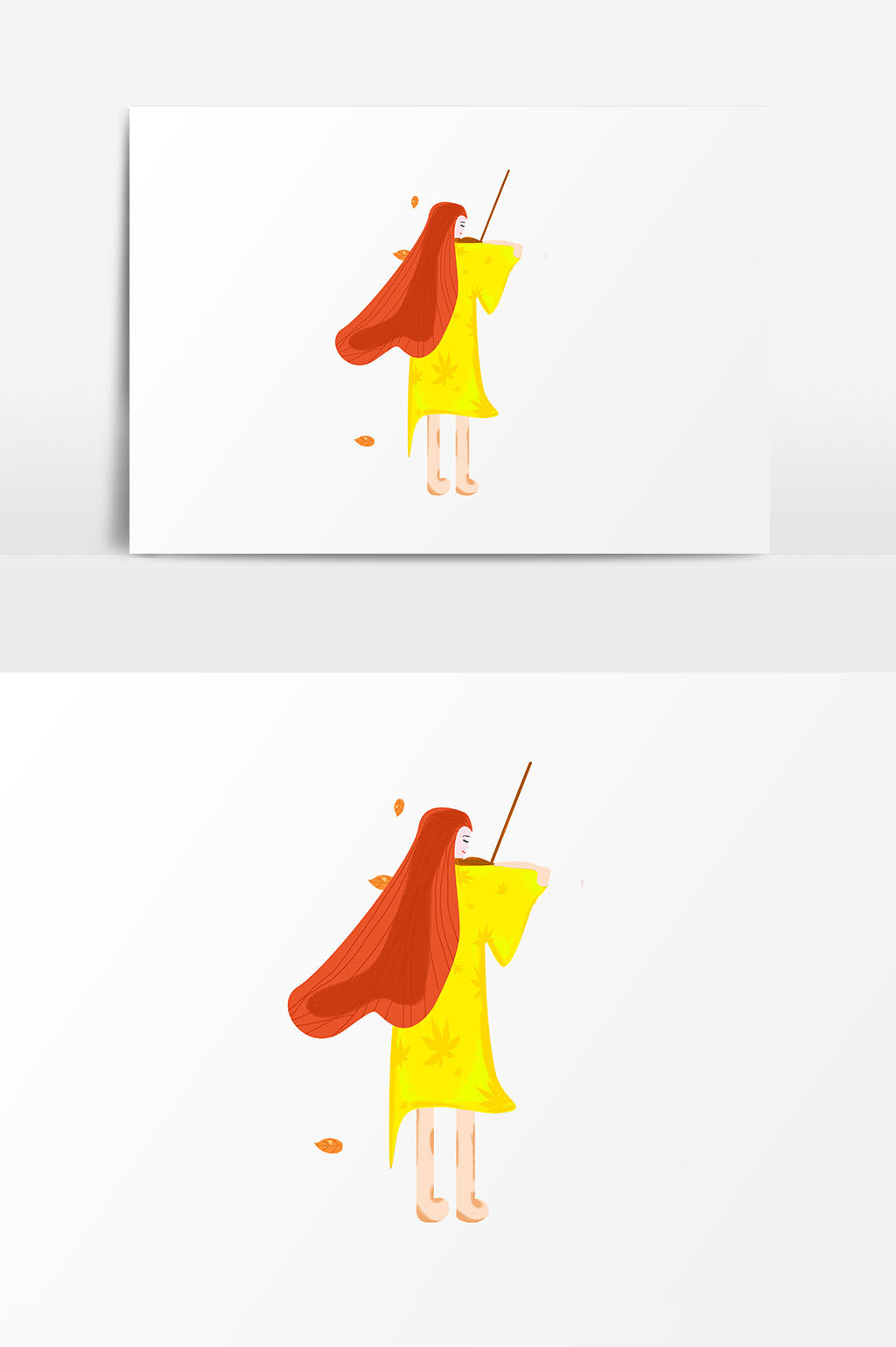 1024x1540 Design Character Girl Long Hair Vector Free Download Pikbest