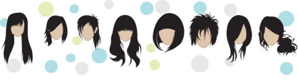 580x157 Free Hair Styles Vectors