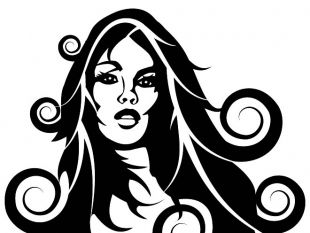 310x233 Girl With Curly Hair Free Vector Free Vectors Ui Download