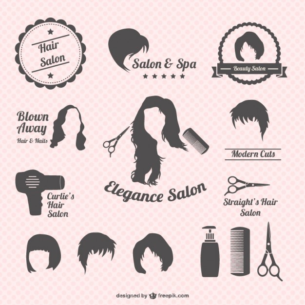 626x626 Ai] Hair Salon Graphics Vector Free Download