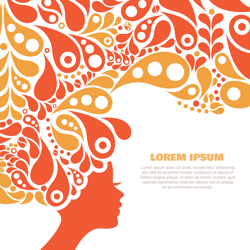 800x800 Pattern Woman Hair Vector Free Vector Graphic Download