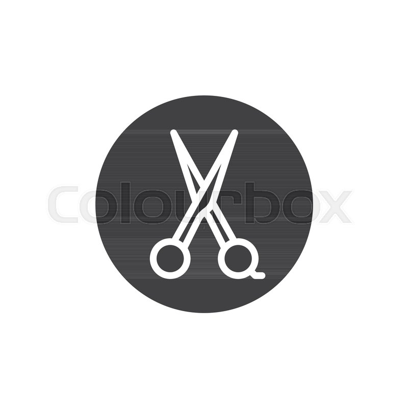 800x800 Barber Scissors Vector Icon. Filled Flat Sign For Mobile Concept