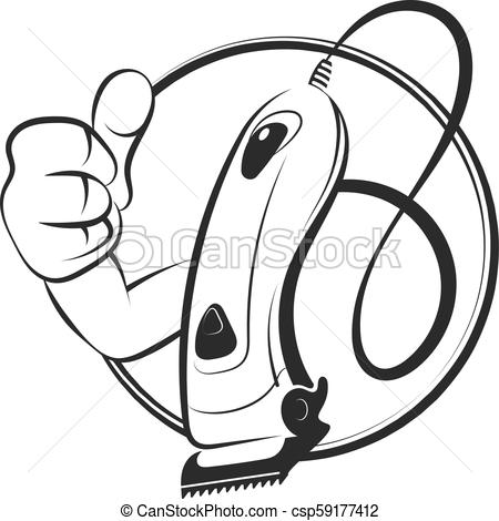 450x470 Hair Clipper Symbol For Hairdresser And Beauty Salon.