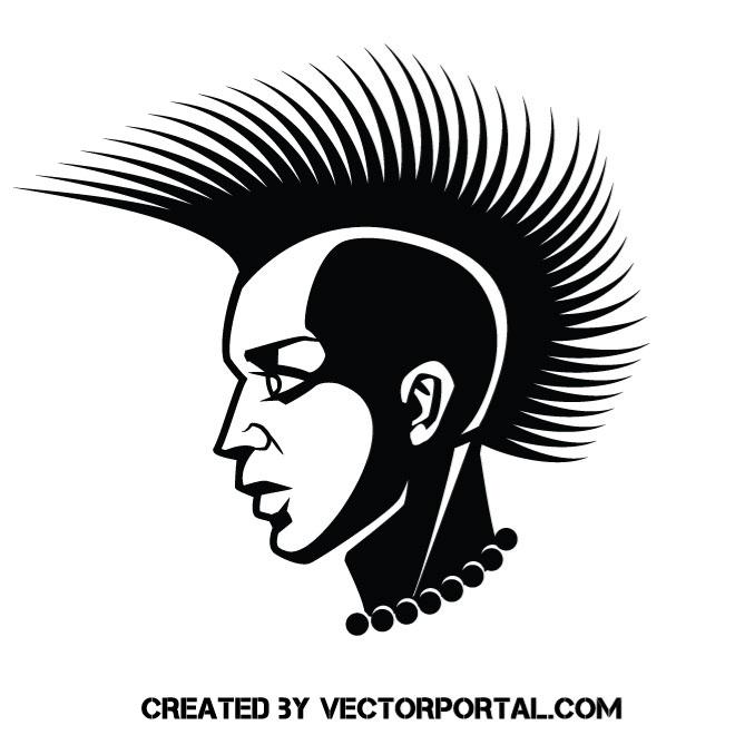660x660 Punk Hairstyle Vector Image