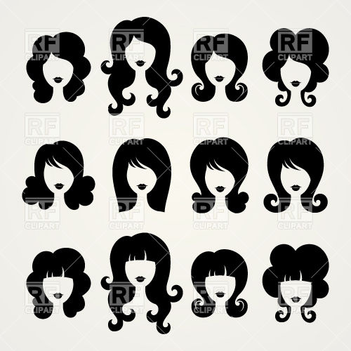500x500 Set Of Girls Silhouettes