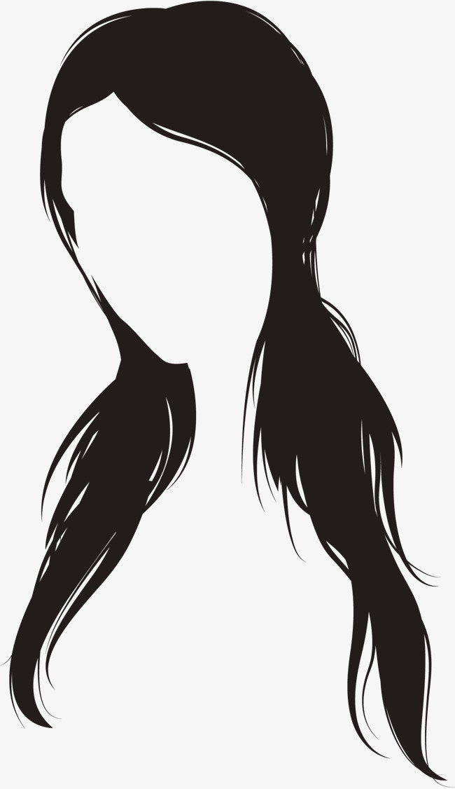 650x1126 Vector Fashion Female Hairstyle, Vector Diagram, Long Hair, Female