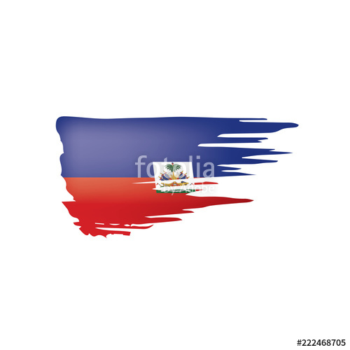 500x500 Haiti Flag, Vector Illustration On A White Background Stock Image