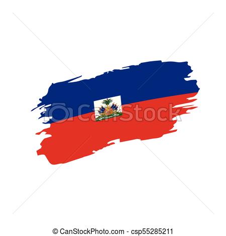 450x470 Haiti Flag, Vector Illustration On A White Background Vector Clip