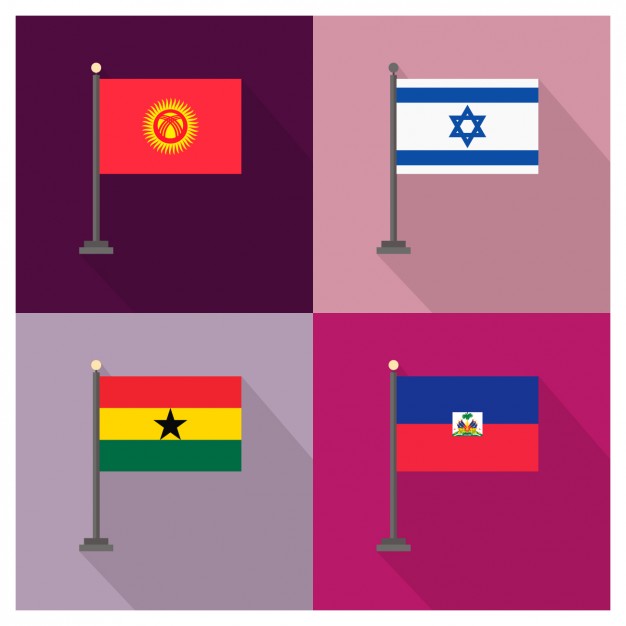 626x626 Kyrgyzstan Israel Ghana Haiti Flags Vector Free Download