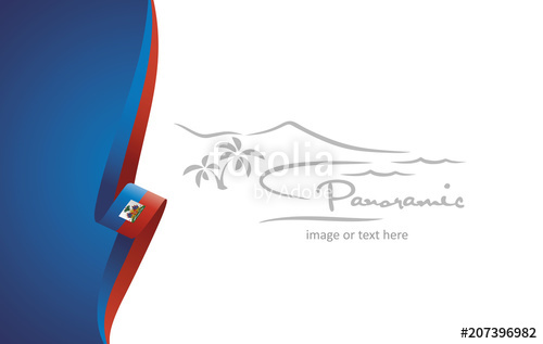 500x317 Haiti Abstract Flag Brochure Cover Poster Background Vector Stock
