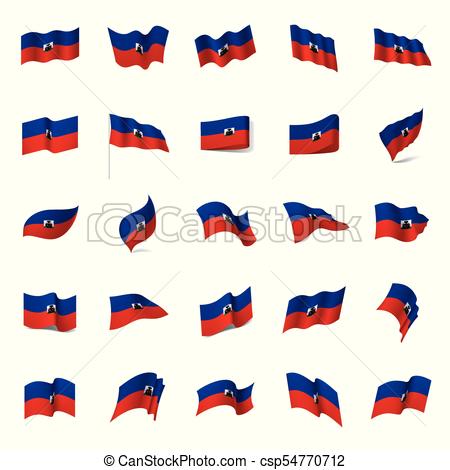 450x470 Haiti Flag, Vector Illustration On A White Background Vector Clip