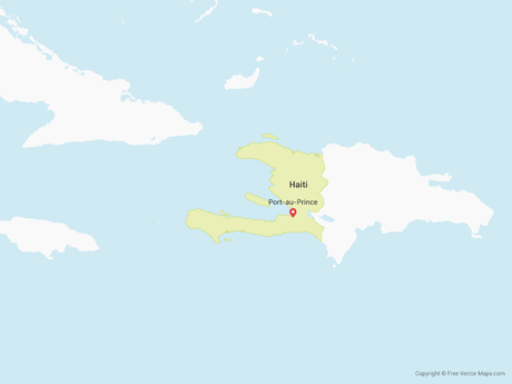 460x345 Vector Map Of Haiti Free Vector Maps