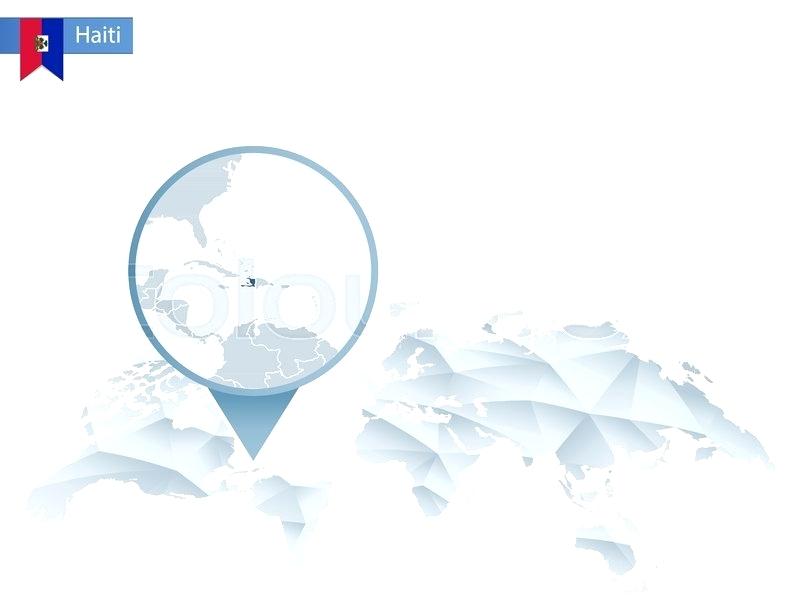 800x600 Maps Haiti On A World Map Of Abstract Rounded With Pinned