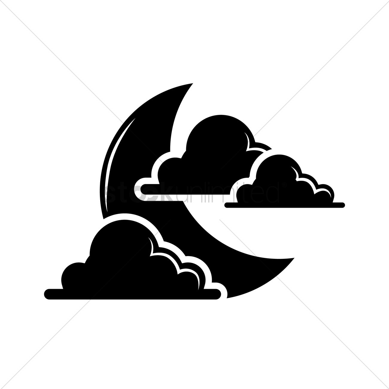 1300x1300 Half Moon Vector Image