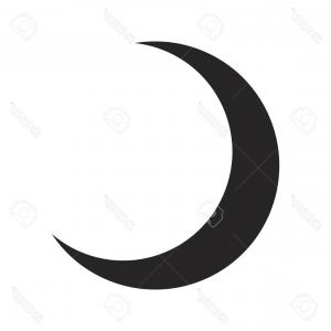 300x300 Night And Half Moon Crescent With Star Pattern Vector Clipart