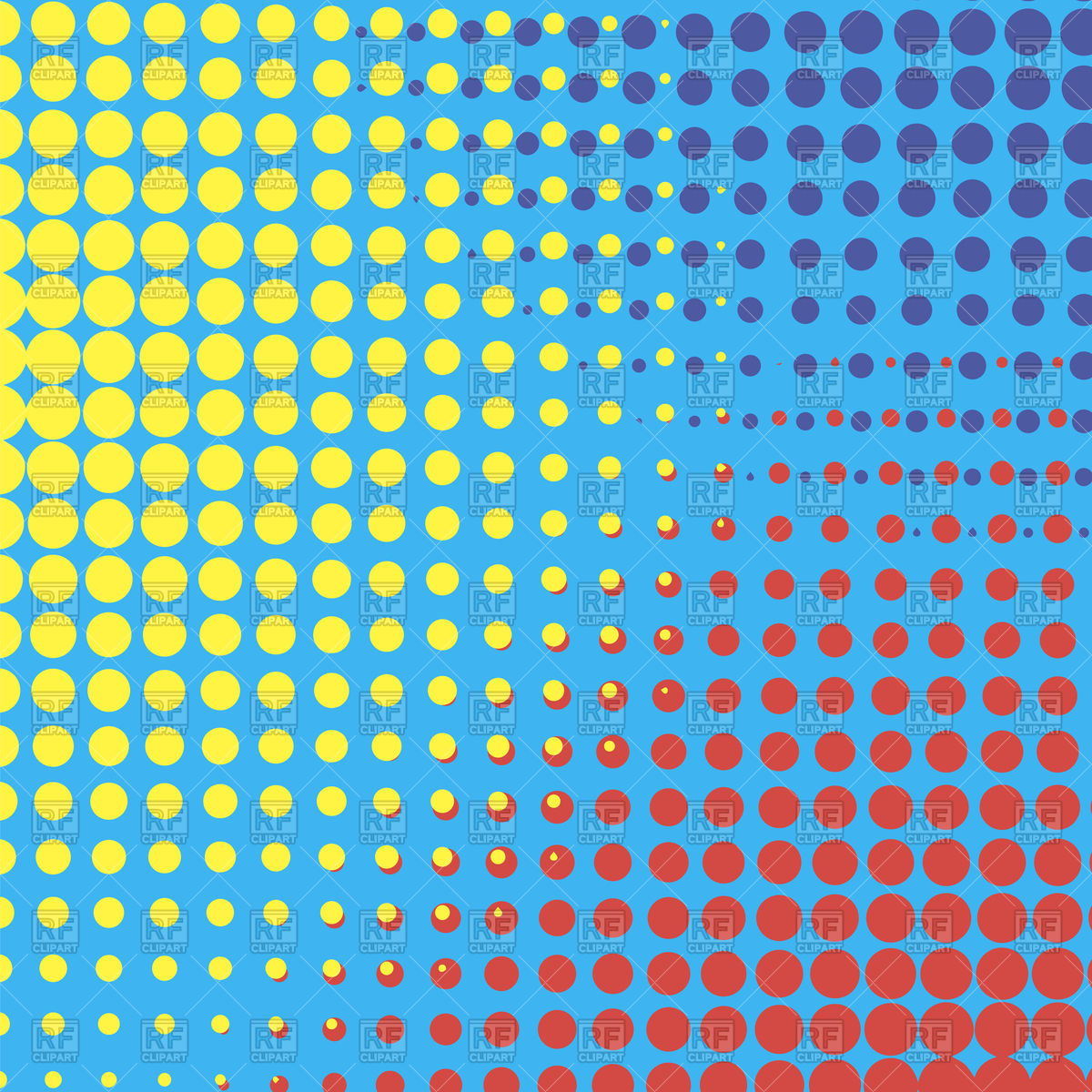 1200x1200 Colored Dotted Halftone Background Vector Image Vector Artwork