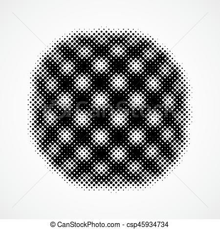 450x470 Black Abstract Halftone Circle. Vector Illustration. Black Circle