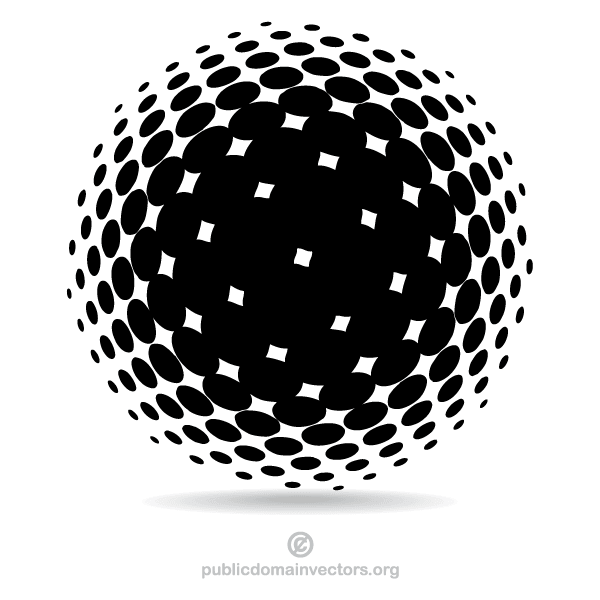 600x600 Vector Halftone Circle 123freevectors