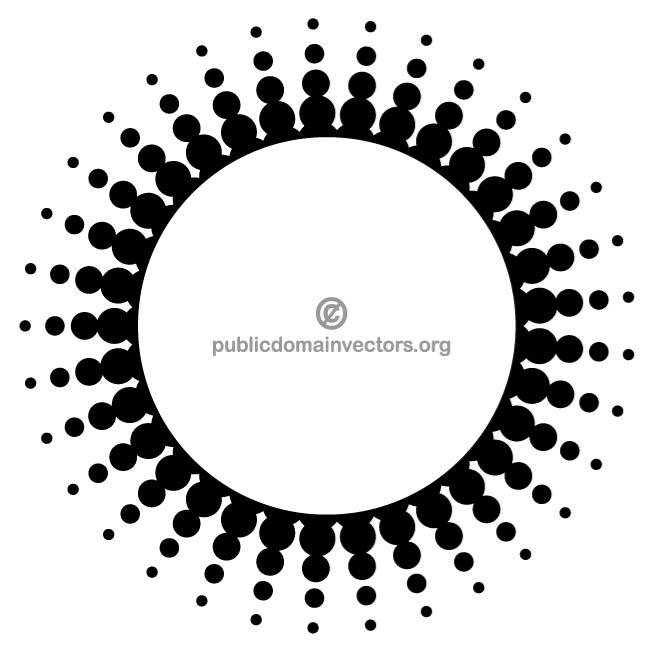 660x660 White Halftone Circle Vector