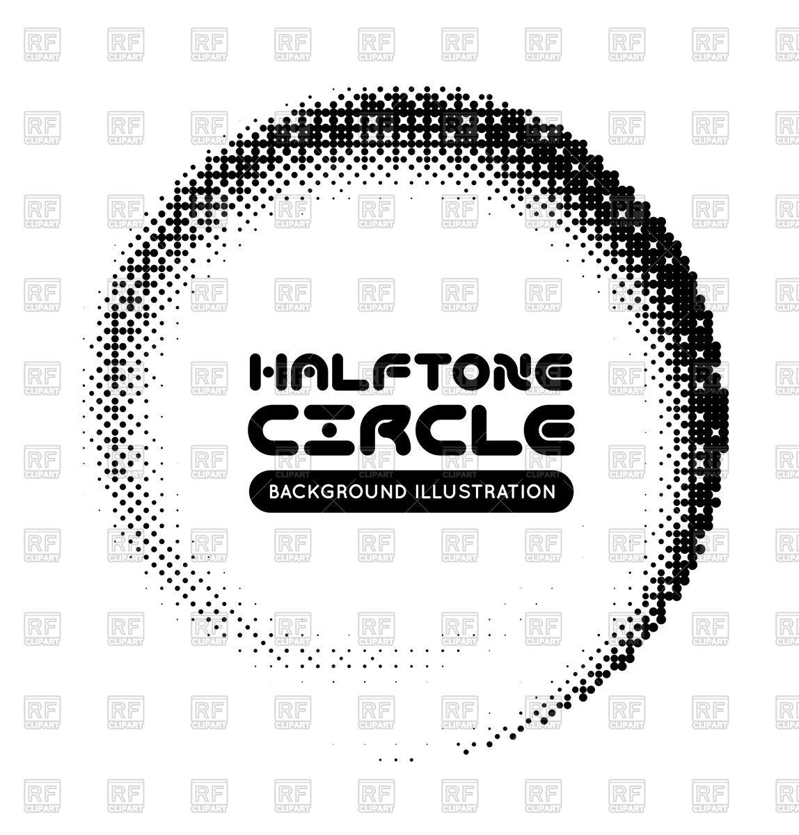 1148x1200 Black And White Halftone Circle Vector Image Vector Artwork Of