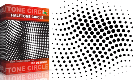 430x260 Halftone Circle Pack Vector Amp Photoshop Brushes Stock Graphic