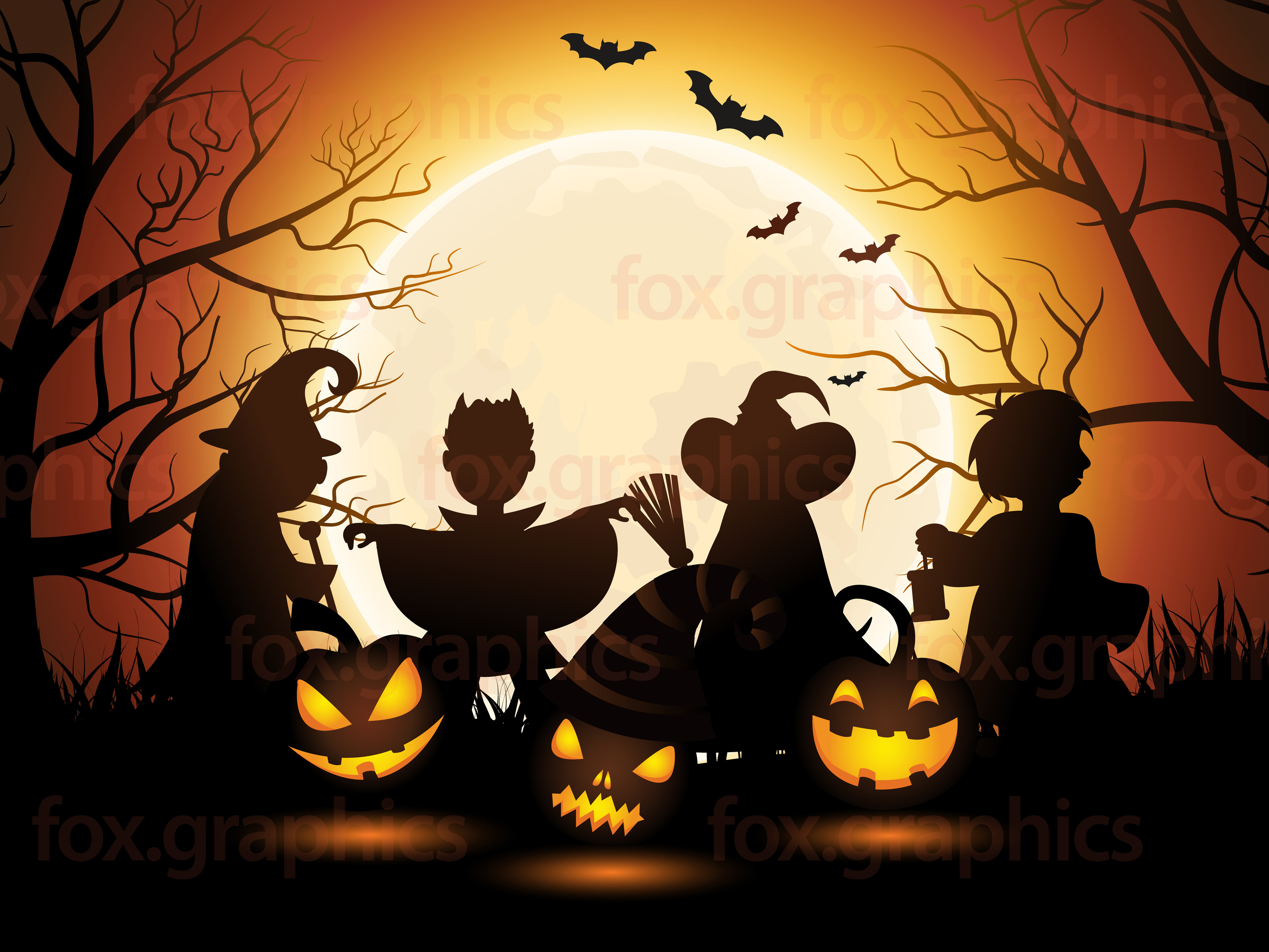 3840x2880 Halloween Background Vector