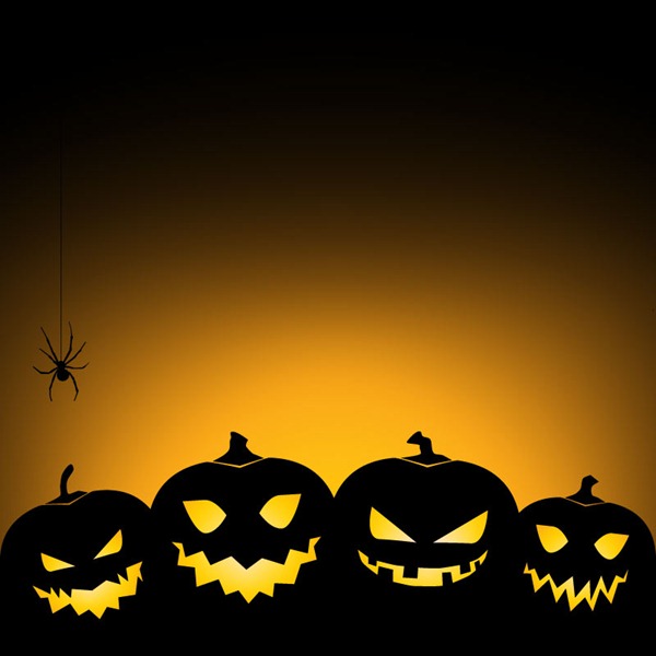 600x600 Halloween Pumpkins Background Vector Graphics My Free Photoshop