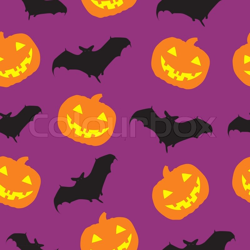800x800 Halloween Seamless Pattern Background Vector Illustration Stock