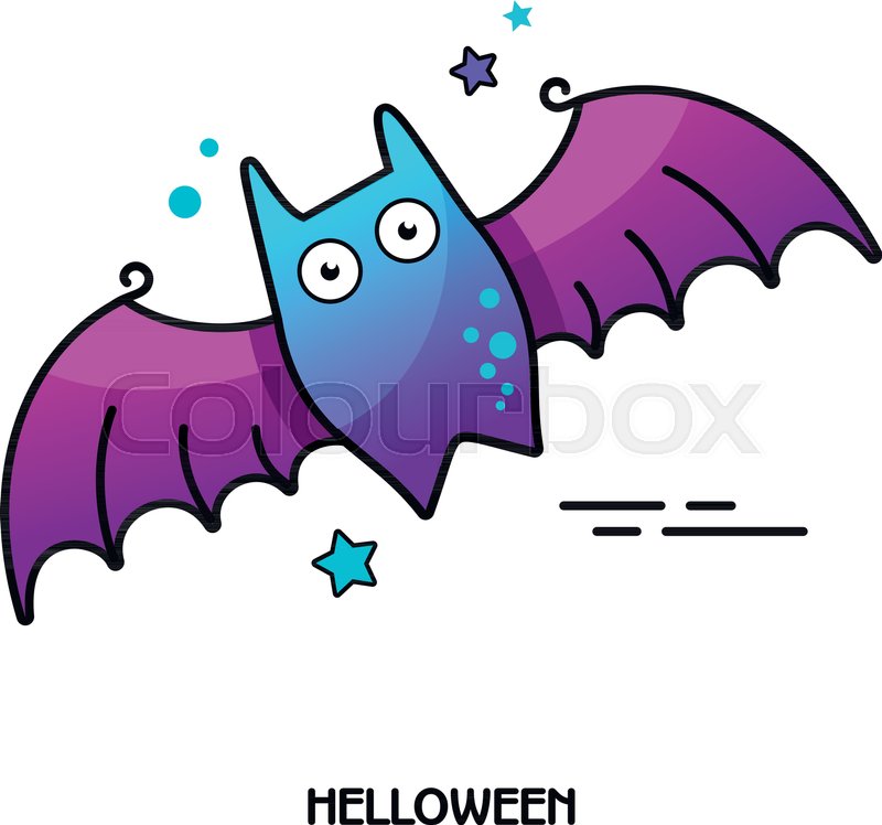 800x748 Bat Vector Icon. Halloween Sticker, Eps 10 Stock Vector Colourbox