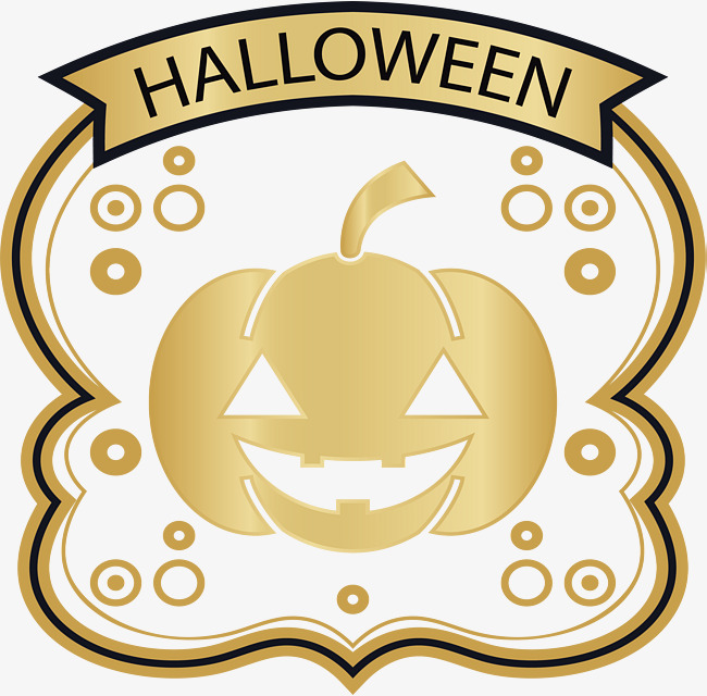 650x640 Golden Halloween Border, Halloween Vector, Border Vector, Vector