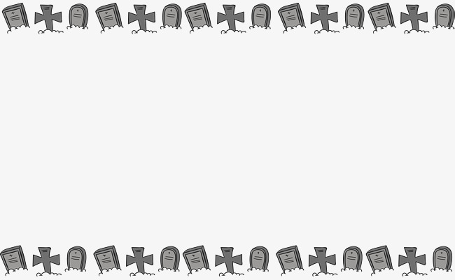 650x400 Gray Tomb Border, Vector Png, Halloween, Halloween Border Png And