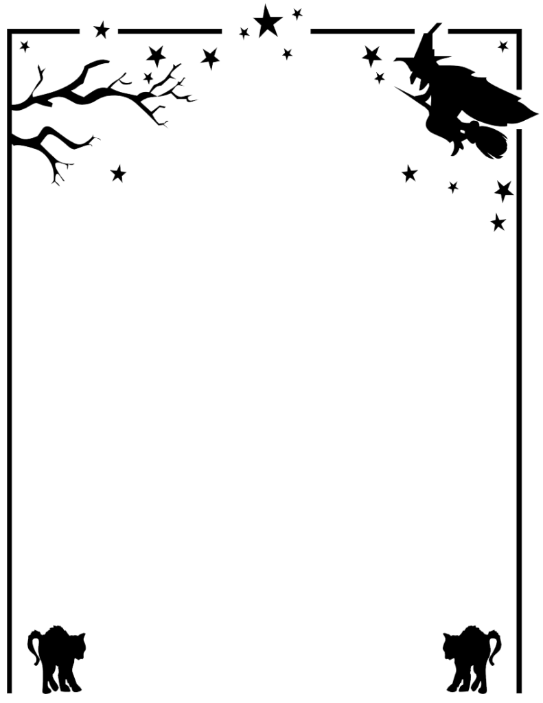 791x1024 Halloween Border Vector Free Png Download Image