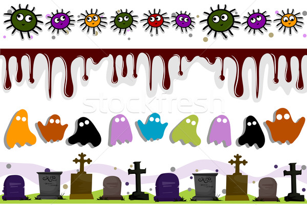 600x401 Halloween Borders Vector Illustration Lenm ( 327664) Stockfresh