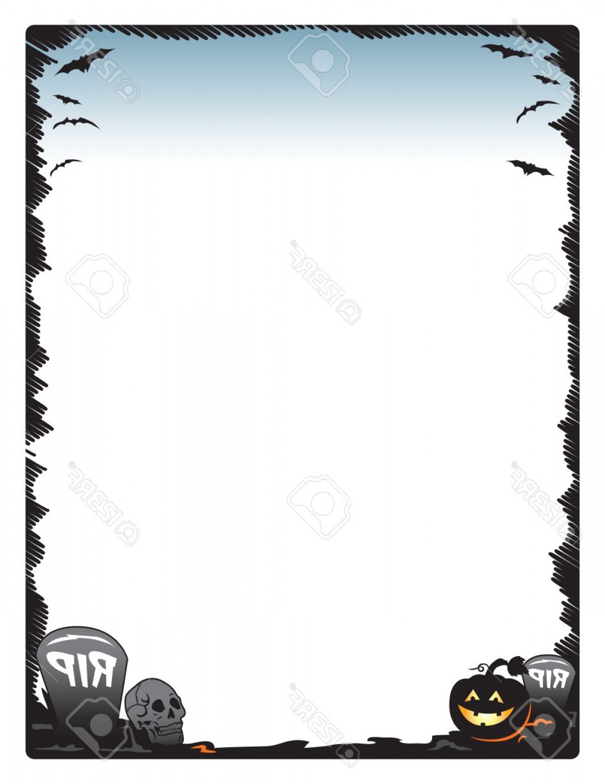 1204x1560 Photostock Vector Halloween Frame Border