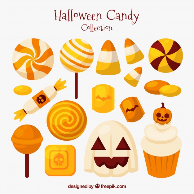 626x626 Halloween Candies With Classic Style Vector Free Download