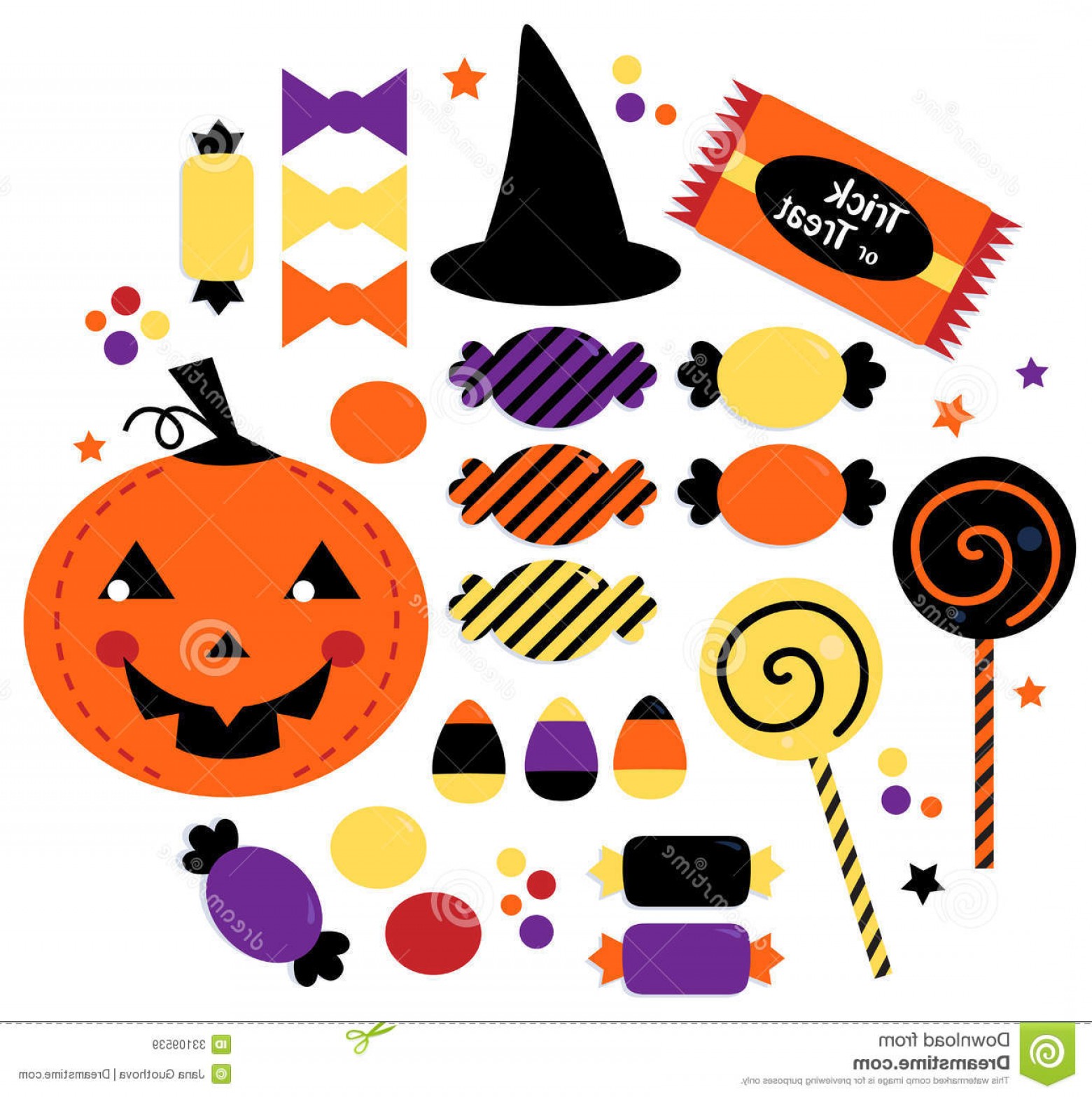 1560x1567 Royalty Free Stock Images Halloween Cute Sweet Candy Collection